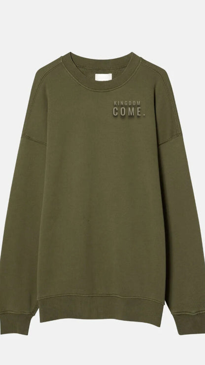 SEASONAL: Kingdom Come Crewneck - Vintage Olive Green